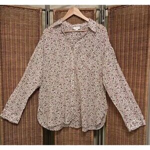 J. Jill Floral Button Down Shirt